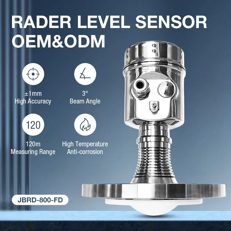 80GHz Radar liquid level sensor IP68 High temperature anti-corrosion radar level transmitter