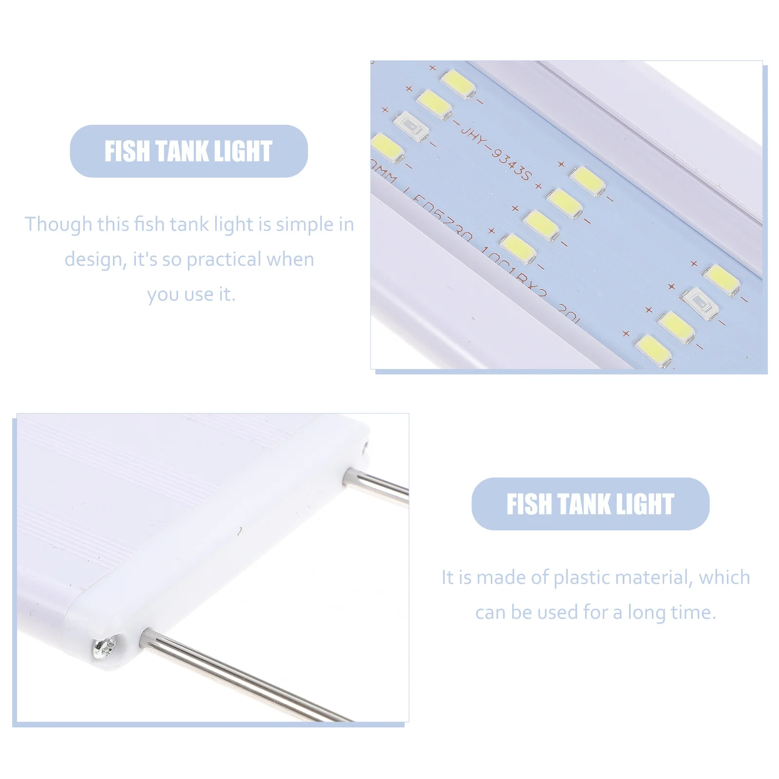 

1 pc Led Fish Tank Light For 20-30Cm Aquarium Bright Durable Lamp With Us Plug Easy Install Penetration Lighting Tool