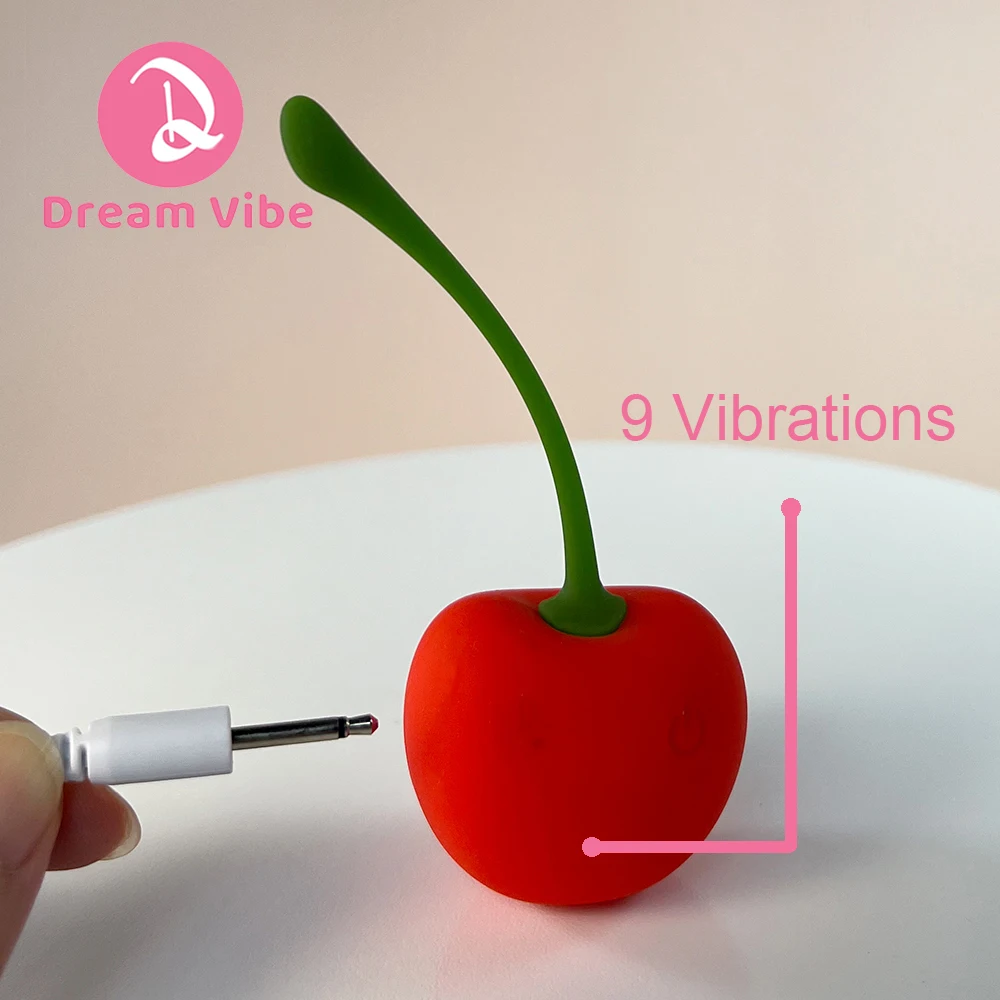 Cherry Vibrator by Dream Vibe Love Bullet Egg 9 Vibrations Discreet Adult Sex Toy for Woman Love Gift Toy Intimate Pocket Vibe