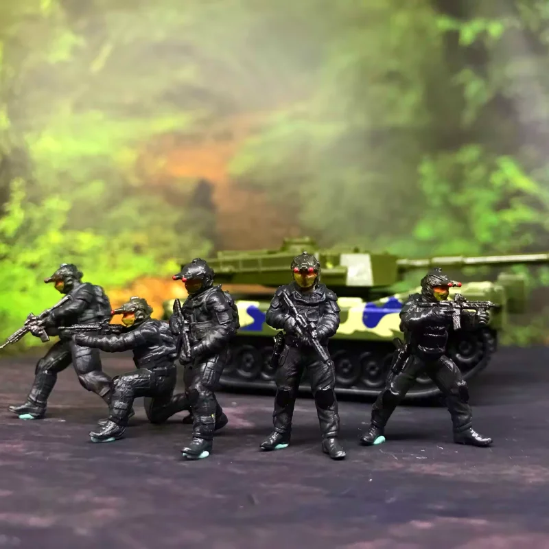 1/64 Russische Spezialeinheiten Sowjetischer Soldat Actionfiguren Miniaturmodell Spezialtruppen Militär Sandtisch Zubehör Spielzeug