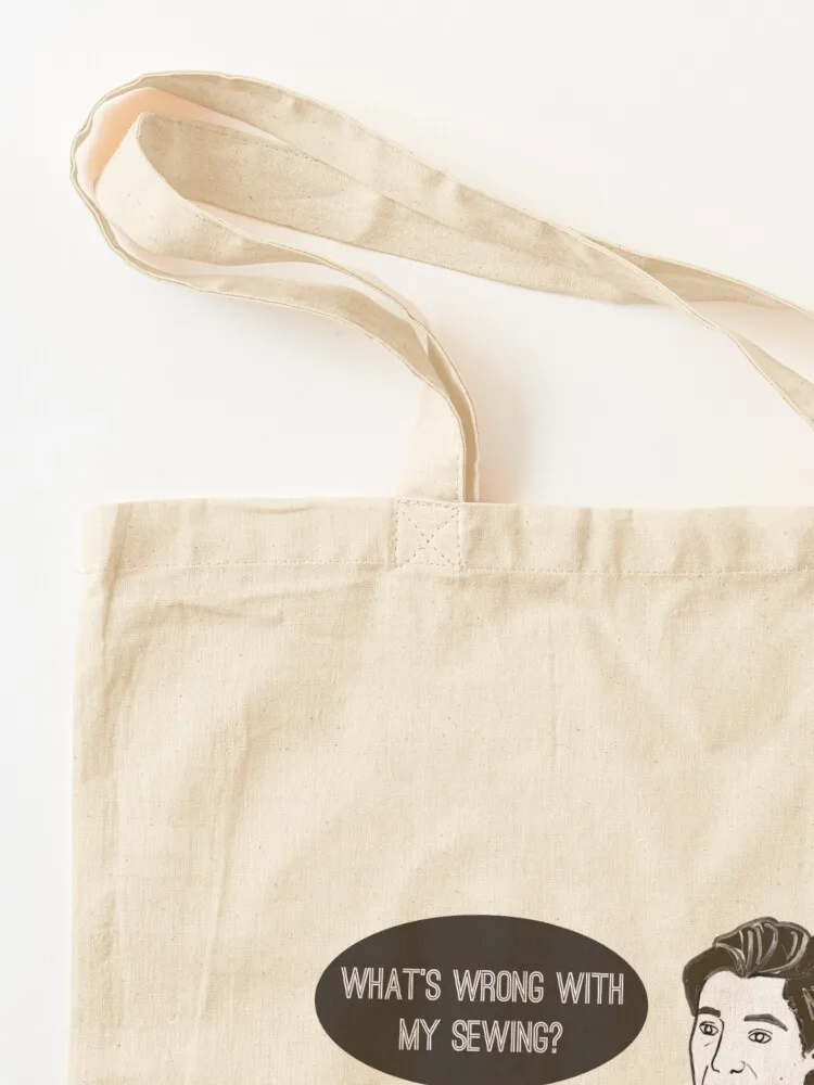 ما هو الخطأ مع الخياطة الخاصة بي؟ حقيبة حمل حقيبة هدايا حقيبة حمل لطيفة شعار التسوق قماش للنساء