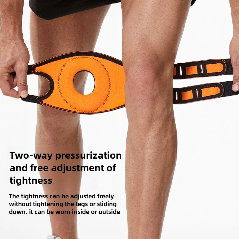 Men's Meniscus Silicone Shock-Absorbing Knee Brace with Patella Protection, Two Levels, Bidirectionally Adjustable