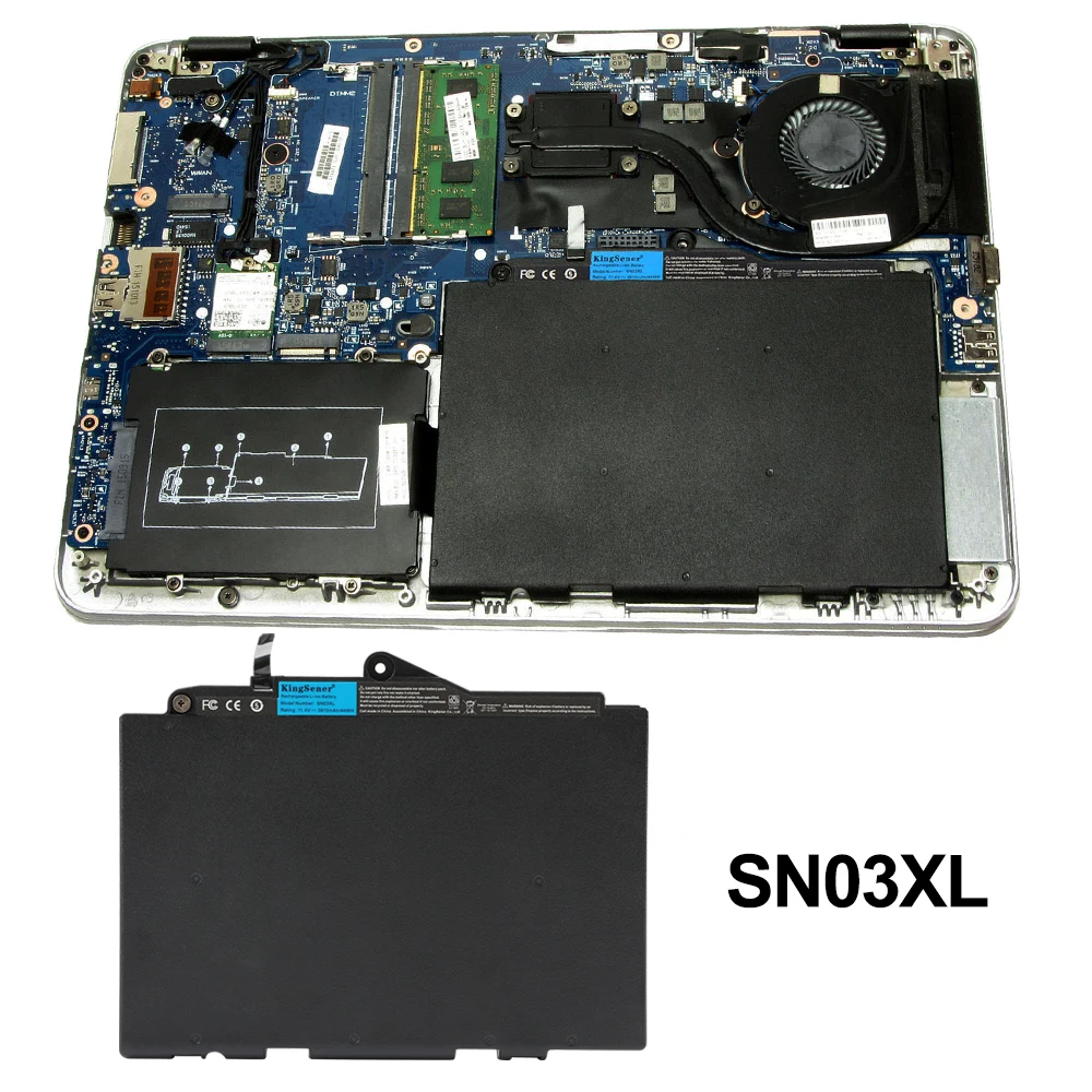 KingSener SN03XL ST03XL Laptop Battery For HP EliteBook 820 G3 820 G4 725 G3 725 G4 Series 800514-001 800232-541 800232-271 44Wh