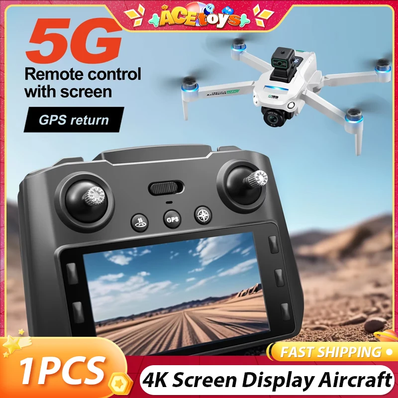 

S159 GPS 5G RC Drone HD 4K Dual Camera UVA Professional Four-Axis Aerial Photography with Screen Remote Control 5G WIFI FPV Dron