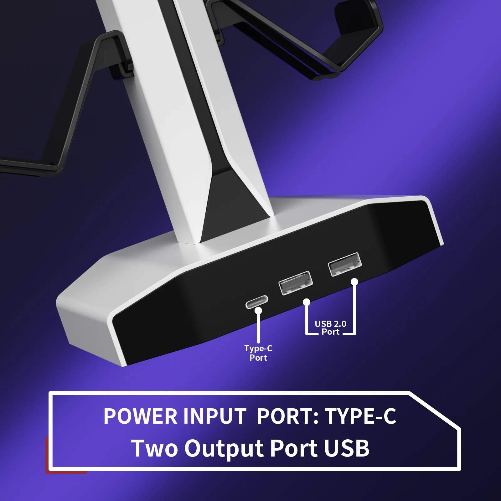 REMANK RGB Universal Game Controller Stand For PS5 PS4 Xbox Switch 2 With USB Multiple Light Modes Headphone Stand Bracket Hook view 4