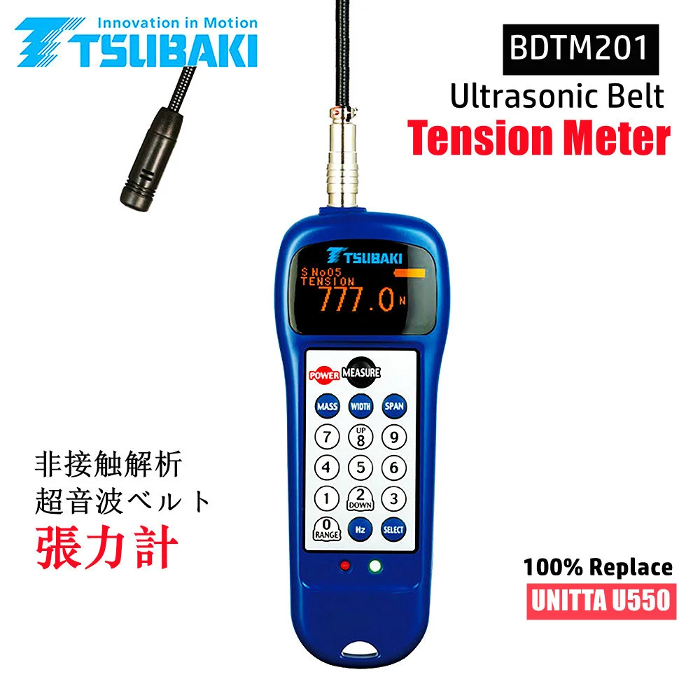 

TSUBAKI BDTM201 Ultrasonic Belt Tension Meter Replace U550 Acoustic Belt Tensiometer UNITTA U-550 Similar Sonic Tension Meter