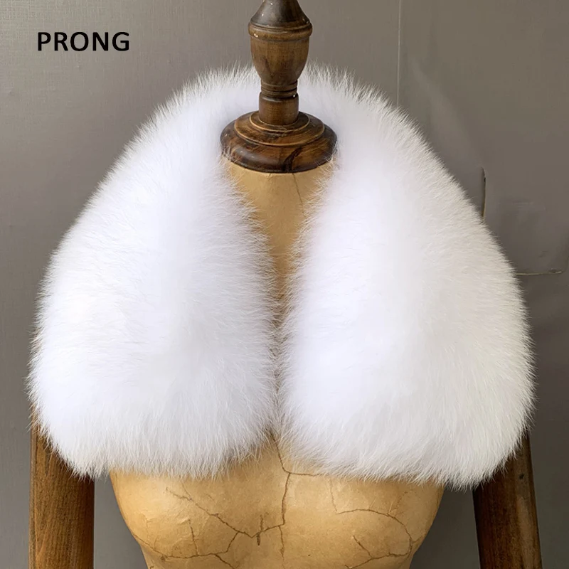 Winter Real Fur Collar Women Men Coat Hat Decor Fur Strips Hood Trims Natural Fur Collars Ladies Neck Warmer Fur Scarfs Shawl