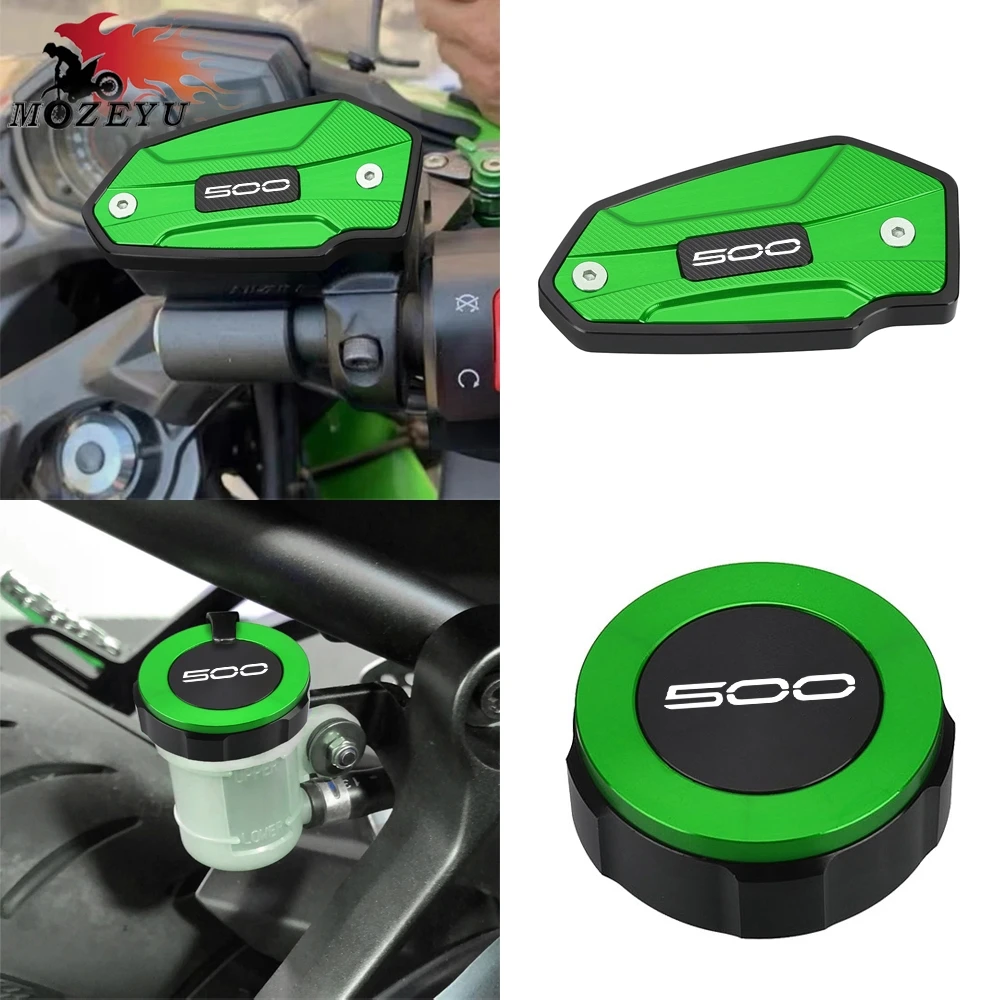 

Front Rear Brake Fluid Reservoir Cap Oil Cover For Kawasaki Z500 Ninja 500 Ninja500 Z 500 SE 2024 2025 Motorcycle Accessories