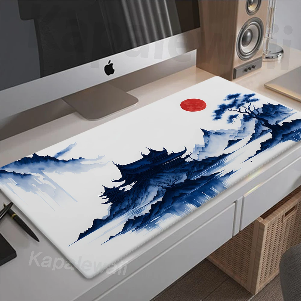 Mountain Serenity Japan Art Large Mouse Pad XXL 100x50cm Speed Teclado e Mouse Gamer Mat Keyboard Pads Rubber Desk Mice Pad