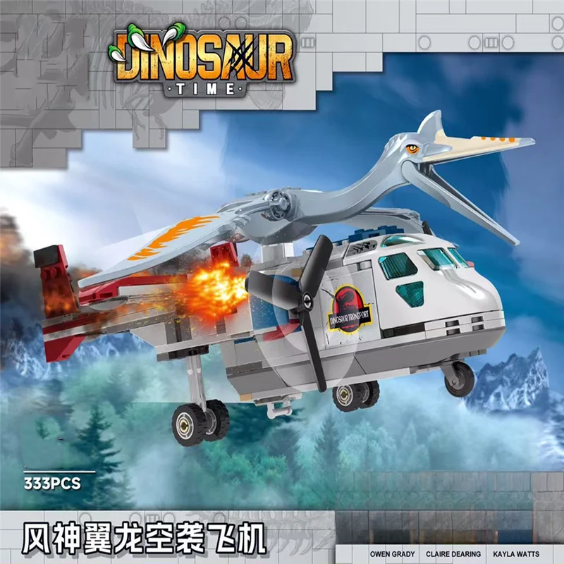 Kompatible MOC-Sets, Bausteine der Dinosaurier-Serie, 76947, Quetzalcoatlus, Flugzeug, Hinterhalt, Kinder-Dinosaurier-Weltpark, Spielzeug, Geschenk