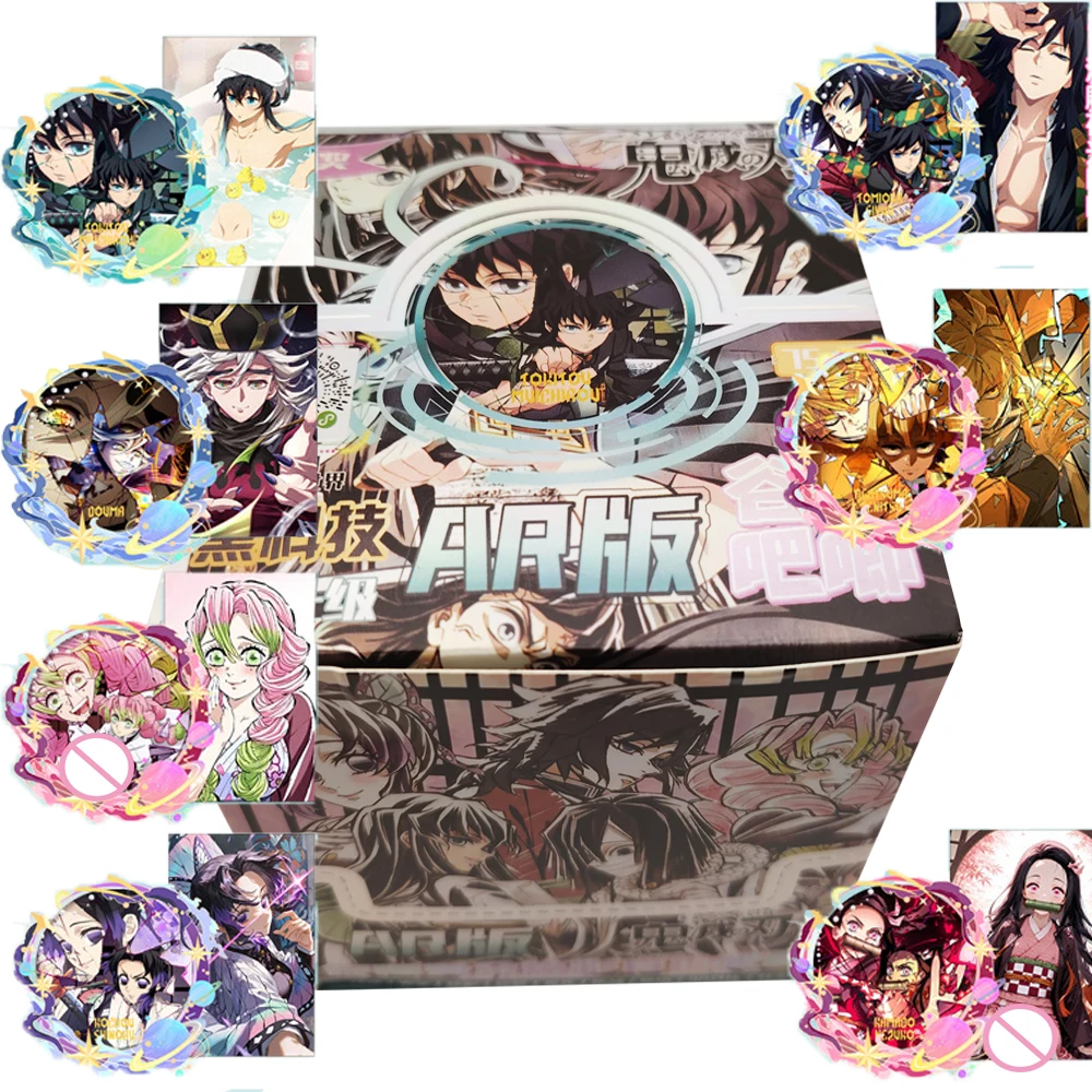

Hot Blooded Battle Anime Demon Slayer Cartoon Exquisite Badge High-definition Characters Collection Laser Cards Boys Girls Gifts