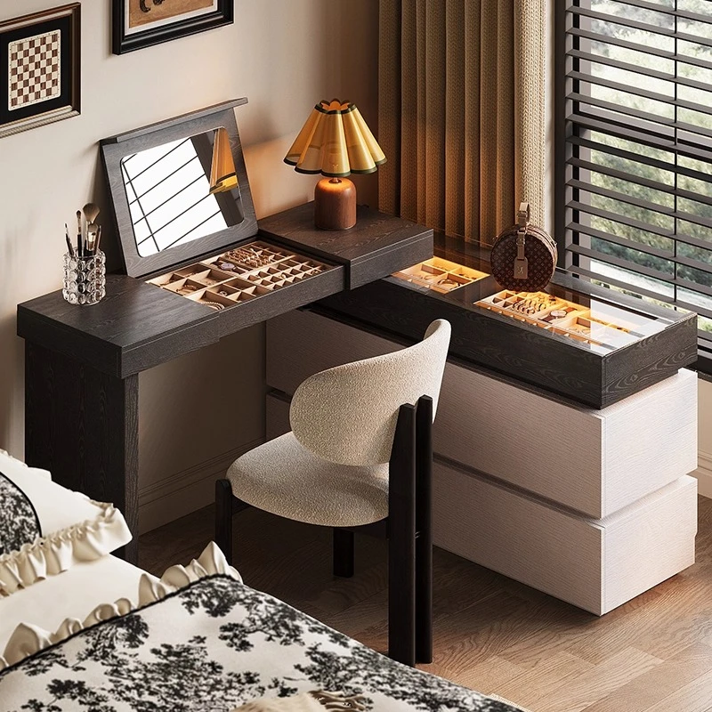 

Dresser, chest of drawers, integrated bedroom, bedside dressing table, flip cover, dresser