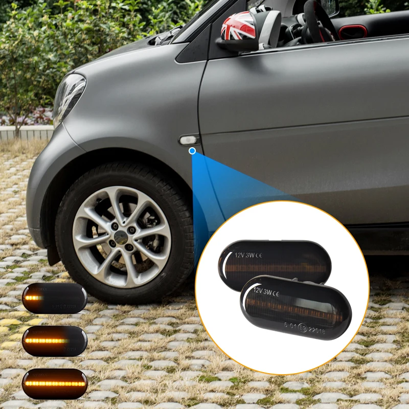 

Для двухместного кабриолета Smart Fortwo Coupe 453, 2015, 2016, 2017, 2018, автомобильный Боковой габаритный фонарь, фотоэлементы, динамический сигнал поворота