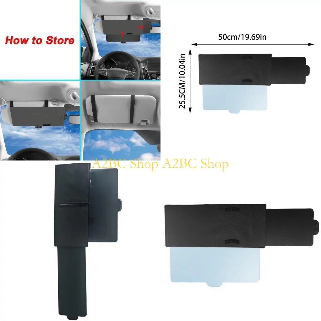 

A2BC Adjustable Car Windshield Sunshade Retractable Visors PU Leather Cover UV For Comfort And Safety