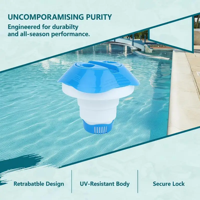 Chlorine Tablets Dispenser Chlorine Tablets For Swimming Pools Chlorine Dispenser Tablets Retractable Floating Medicine Box
