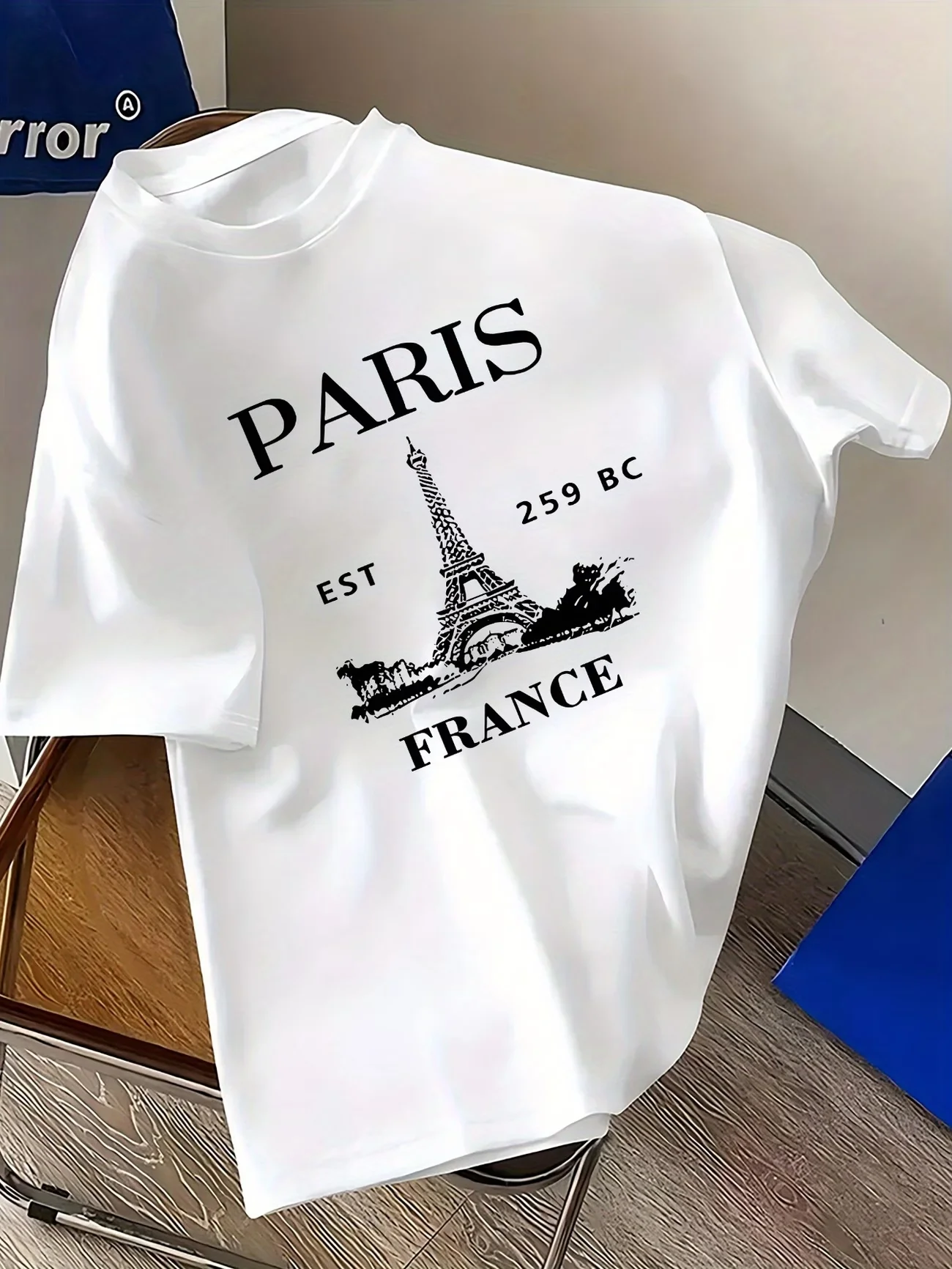 Paris France Eiffel Tower T-Shirt Women Men Graphic Tee Summer Casual Short Sleeve Travel Souvenir City Print Streetwear Top