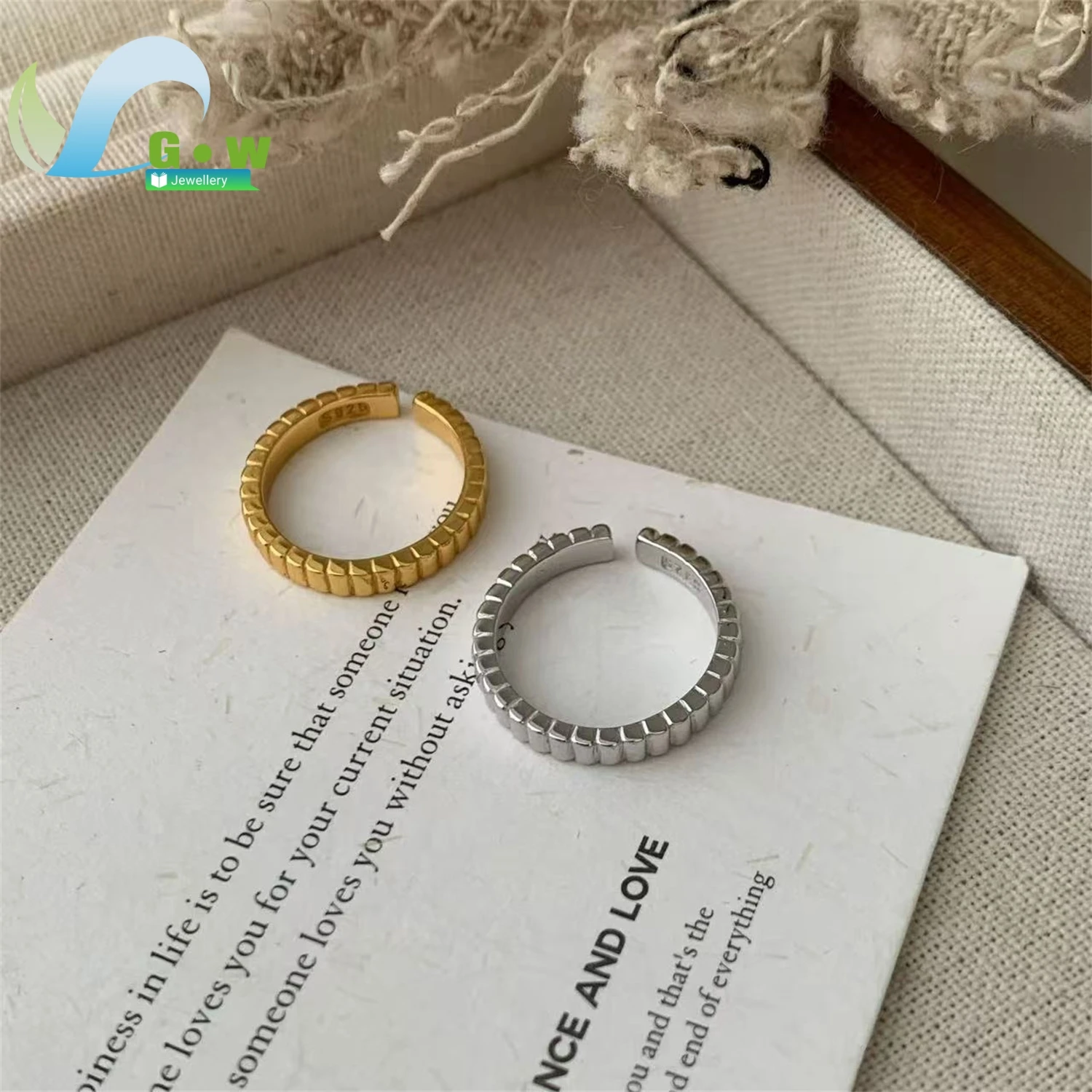 Unique Design Open Ring Women High End Elegant Adjustable Band Minimalist Finger Jewelry Daily Wear Charm Gift For Her