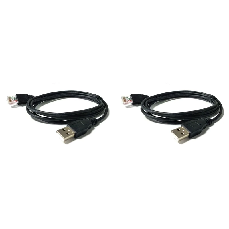 2025 New-2X USB To RJ50 Console Cable AP9827 For APC Smart UPS 940-0127B 940-127C 940-0127E With Molded Strain Relief Boot,1.8M