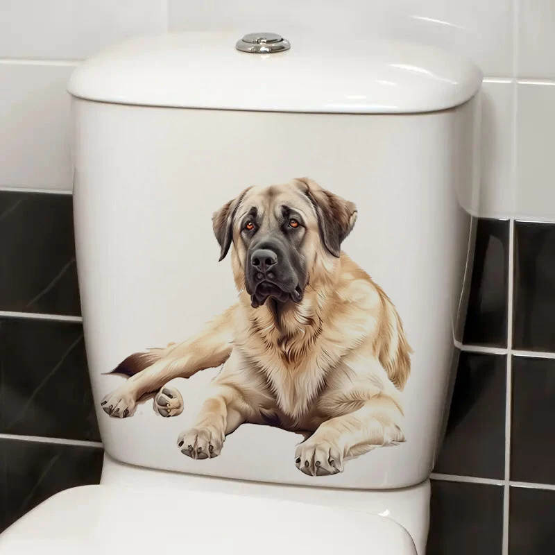 

1pc Cute Looking Dog Sticker, Water-proof Home Wall Decal, Used for Wall, Bathroom, Cabinet, Door,Toilet, Car, Laptop