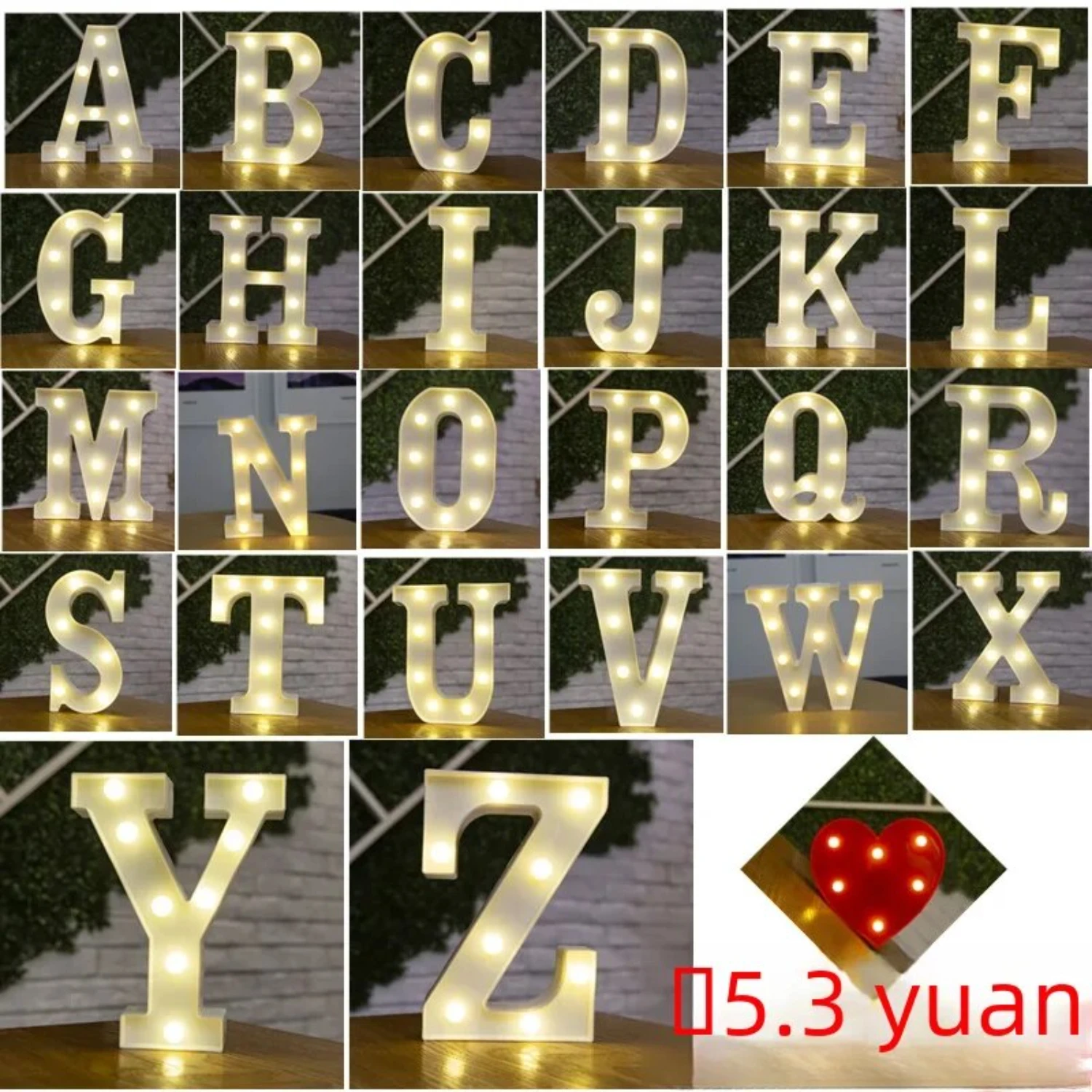 Hot Sale Colorful LED Light Design Lamp for Wedding Birthday Proposal Confession Night Surprise - Ins Trend - English Letter