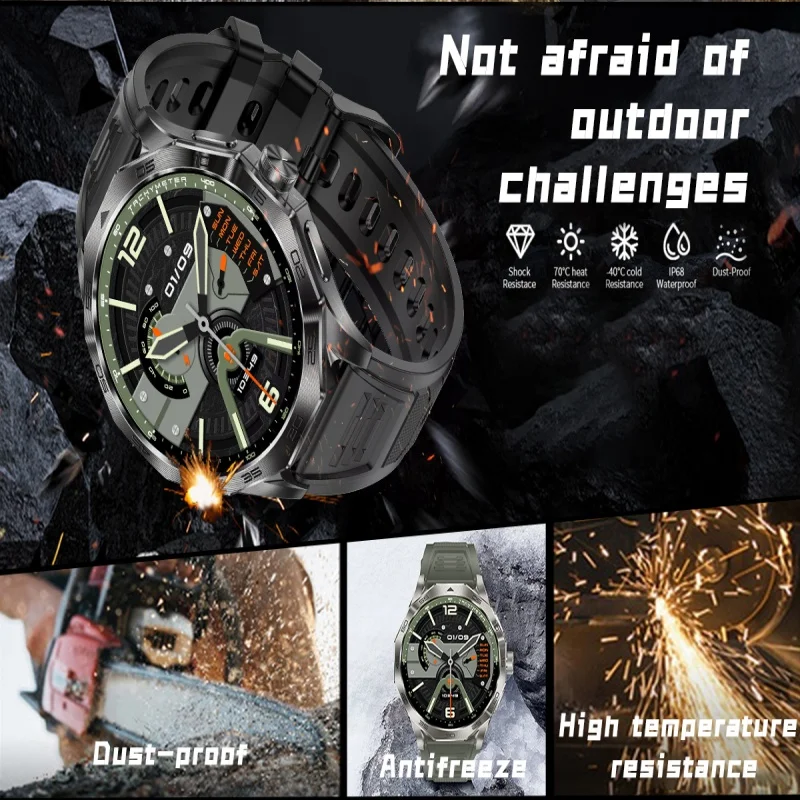 New Compass GPS Sports smartwatch Men 710mAh Battery 1.85 Inch AMOLED Screen Bluetooth Call Smart Watch For Huawei GT4 Watch