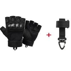 2 pcs Half Finger Men's Gloves Outdoor Tactical Gloves Sports Shooting Hunting Airsoft Motorcycle Cycling Gloves