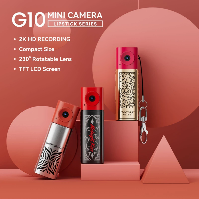 

2026 Lipstick Thumb Mini Camera Student Party Household Sports Camera Photography Video Pocket Camera Great Birthday Gift