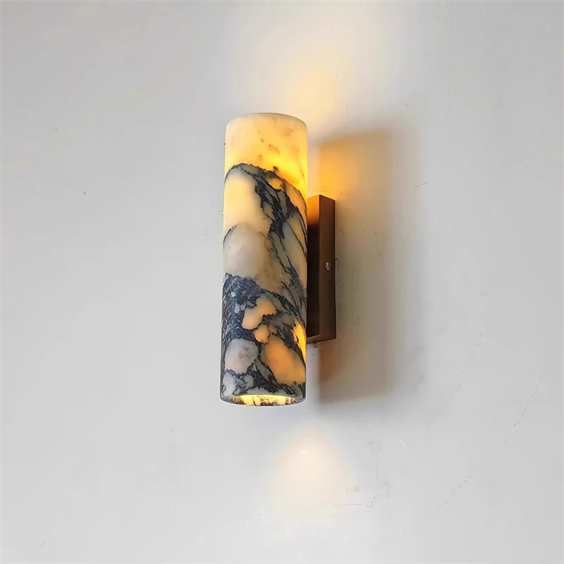 Led Natural Marble Wall Sconce Lamps Luxury Home Decoration Background Light Fixture, Bedside Hallway Bathroom Decor Lighting