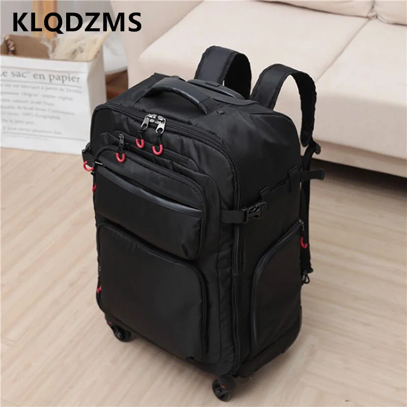 Klqdzms 18 "20" 22 Inch Koffer Oxford Doek Trolley Case Schoudertas Multifunctionele Lichtgewicht Instapdoos Rollende Bagage