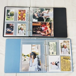 A5 3Ring PU Glitter Binder Cover Photo Album Refillable 10×15 General Sleeves Photocard Holder Scrapbook Cardbook Collector Book