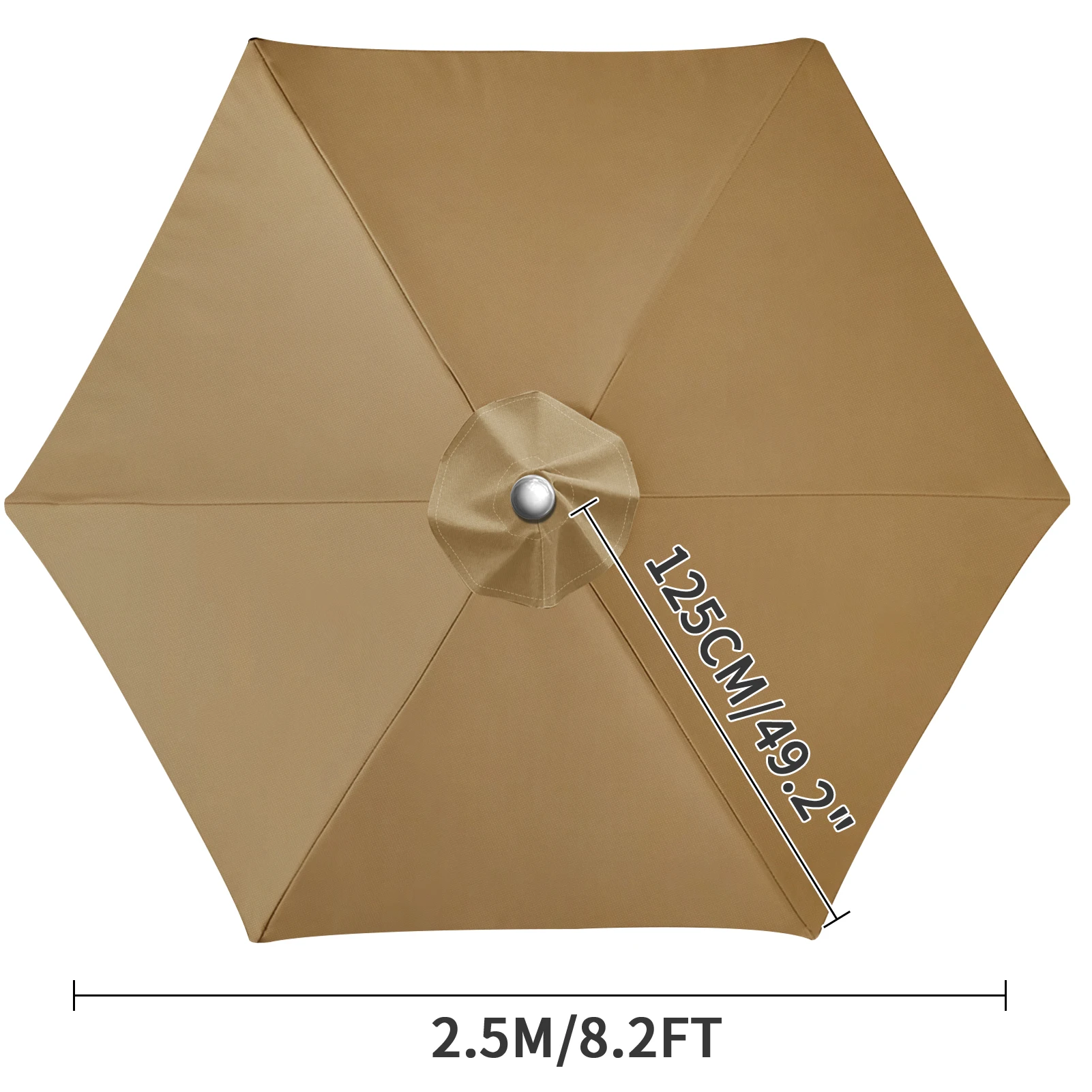 Waterdichte vervangende parapluhoes 2/3M Patio Parasol Cover UV-Anti Canopy Cover Vervanging Parasol Cover voor balkontuin