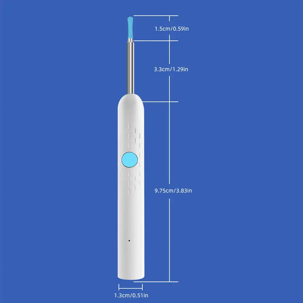 Alta definição Visual Inteligente Orelha Escavação Colher, Recarregável Sem Fio, Luminoso Ear Cleaner, Ferramenta De Remoção De Cera, Cuidado Da Orelha, Luminoso