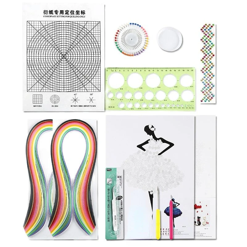 Paper Quilling Set Quilling Paper Handmade Material Package DIY Starter Professional Complete Kit Quivering Paper Strip Tool Set