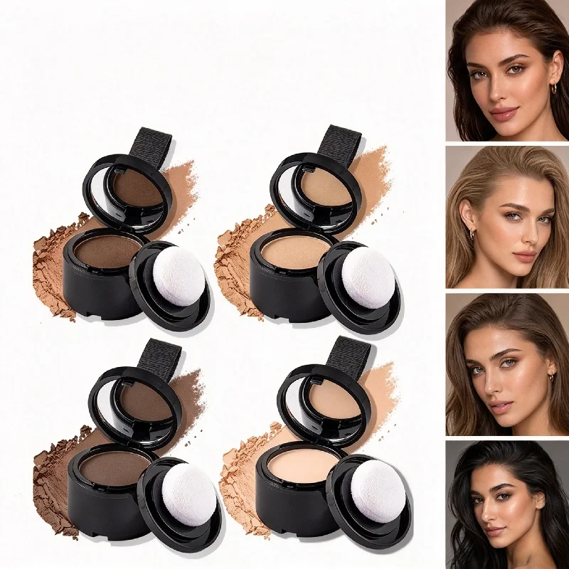 Hairline Powder Water & Sweat Resistant Root Cover Scalp Concealer Natural Contour Filling Powder Can Be Used as Brow Powder