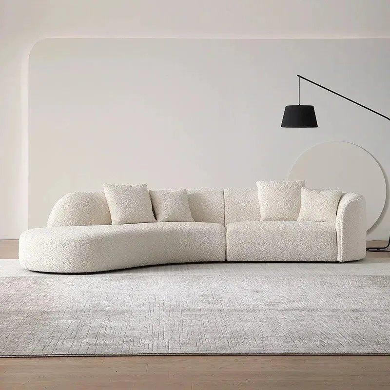 Teddy Boneless Sofas Curved Compression Sofa Couch for Living Room Corner Sofa Couches Comfy Sofas for Apartment Home