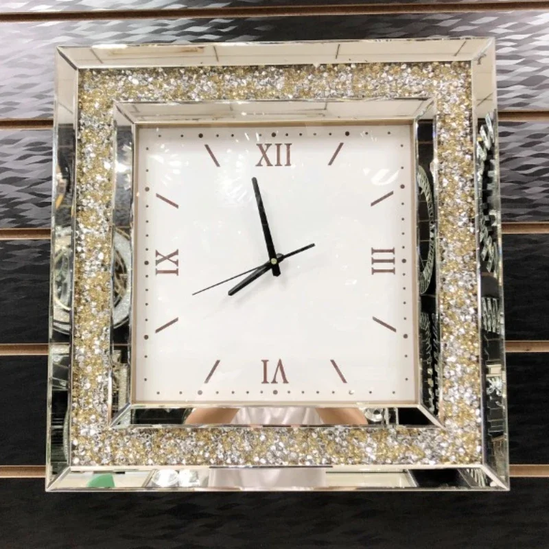 Wall Clock Living Room Luxury Home Creative Glass Watch Machinery Battery Clock Mechanism Reloj De Pared Digital Wall Decoration