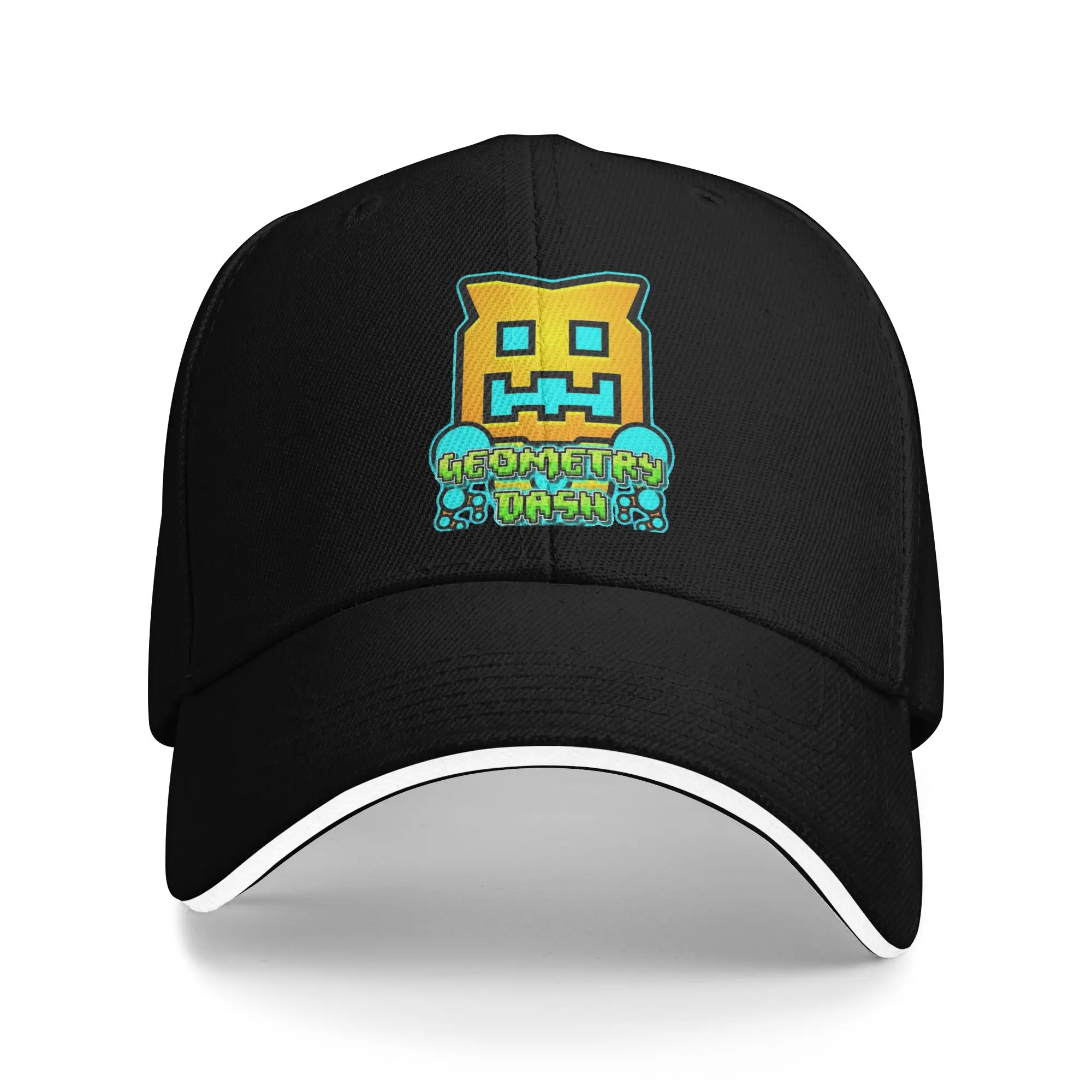 Games Video Game Geometric Baseball Cap Hip Hop Geometry Dash Sandwich Hats Unisex Adjustable Dad Hat Sport
