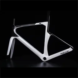 Tideace Bike V Brake Frame Road T47 Bottom Bracket Rim Brake Carbon Fiber Max 28C Quick Release Bicycle Frameset 700C