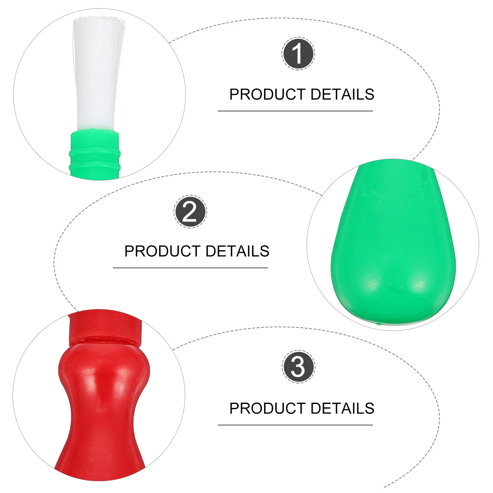 

3Pcs Painting Brushes Smooth Handle Design for Watercolor Gouache Oil Media Acrylic Craft Art Supplies Easy Clean Brush