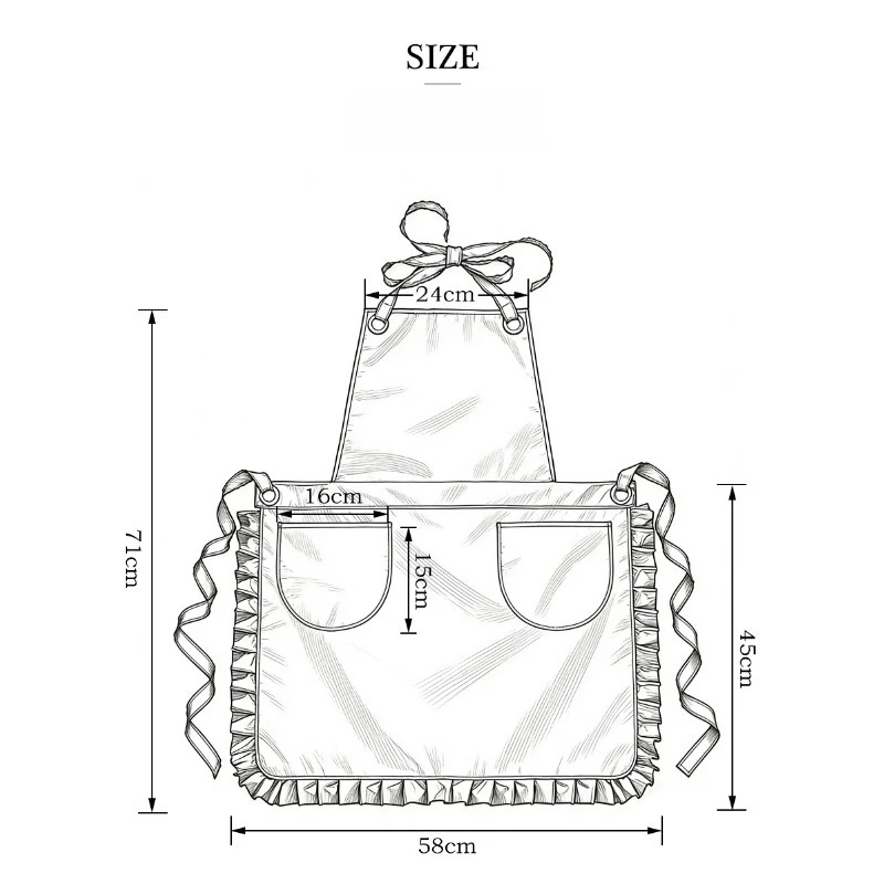 Apron Wanita Anti Air Anti Minyak Kualitas Premium Gaya Fashionable Trendi Awet Muda untuk Dapur Memasak Memanggang Rumah Tangga