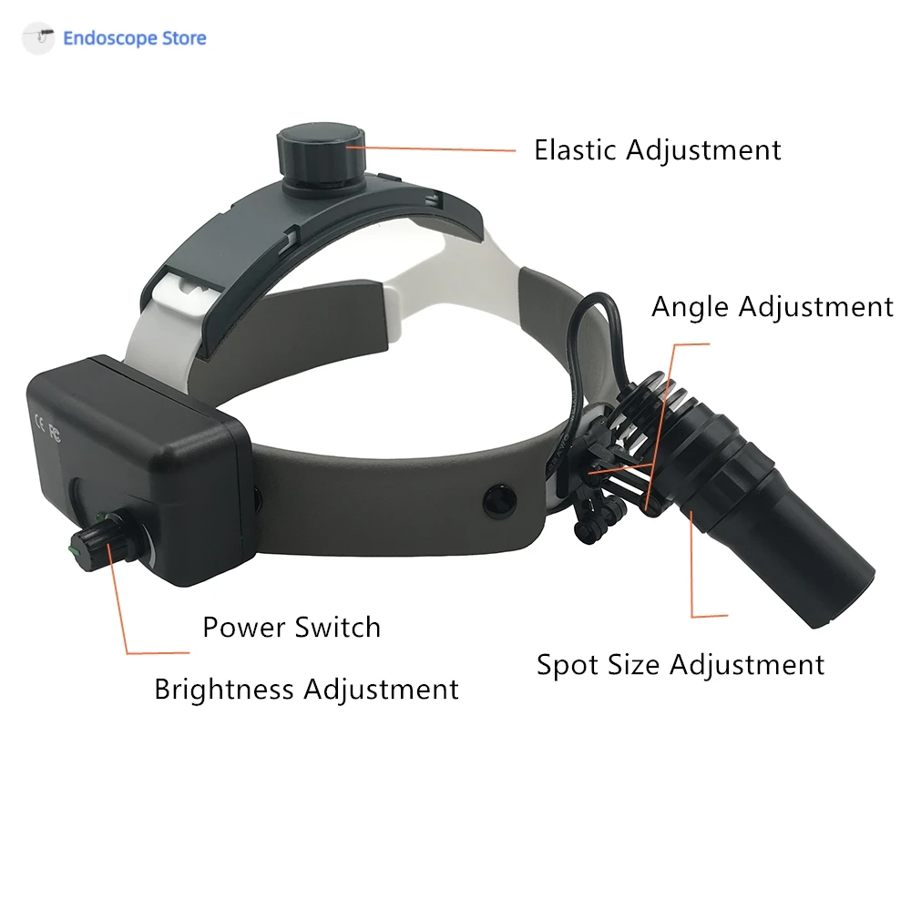 Medical Ultralight LED Head-mounted Inspection Examination Head Light Lamp Surgery ENT Pets Veterinary Adjustable Rechargeable