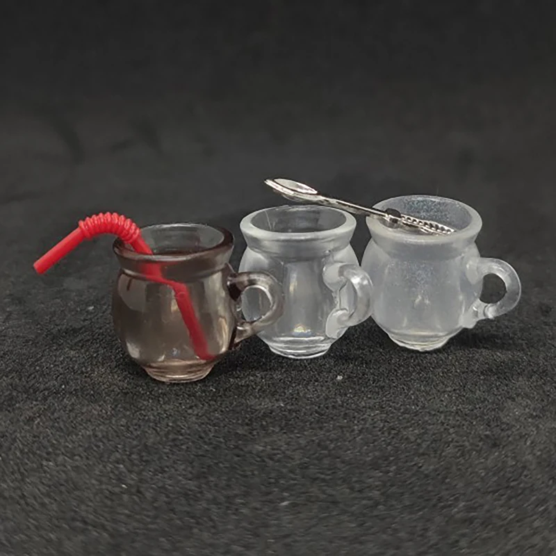 Kufel kubek dla lalek/filiżanka do mleka i herbaty/lodowy deser kubek z pokrywką DIY silikonowa forma miniaturowa miniaturowa dekoracja domu dla