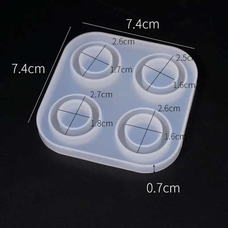 New Exquisite Crystal Epoxy Molds Set Round Soft Silicone Mould