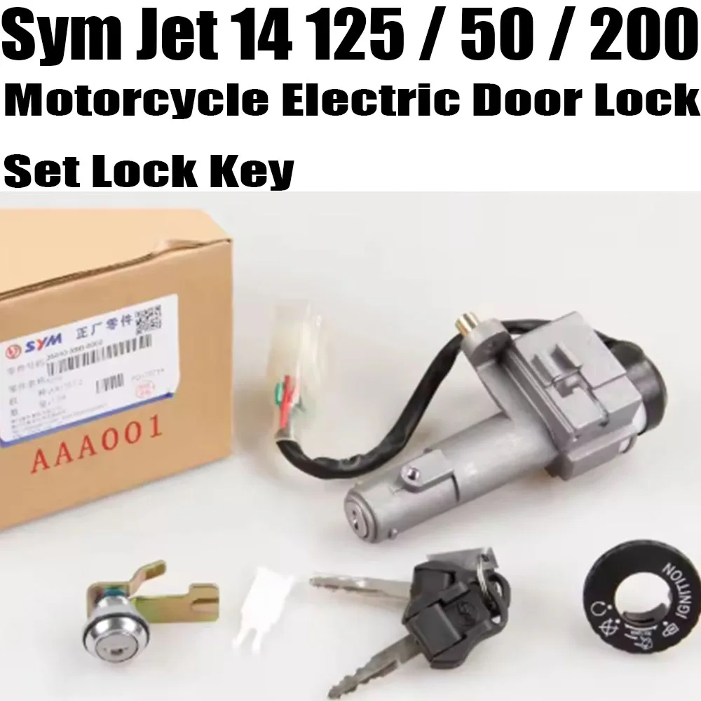 

For Sym Jet 14 125 / 50 / 200 Motorcycle Electric Door Lock Set Lock Key Accessory part