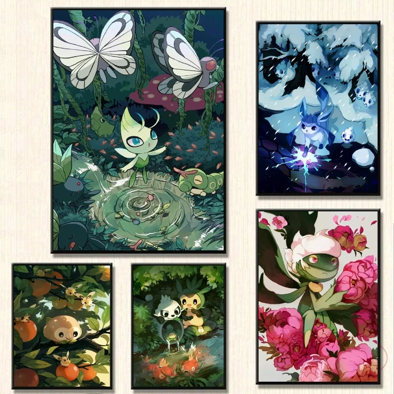 

Canvas Artwork Painting Pokemon Pancham Wall Decoration Children's Bedroom Decor Poster Toys Gifts Modular Prints Classic