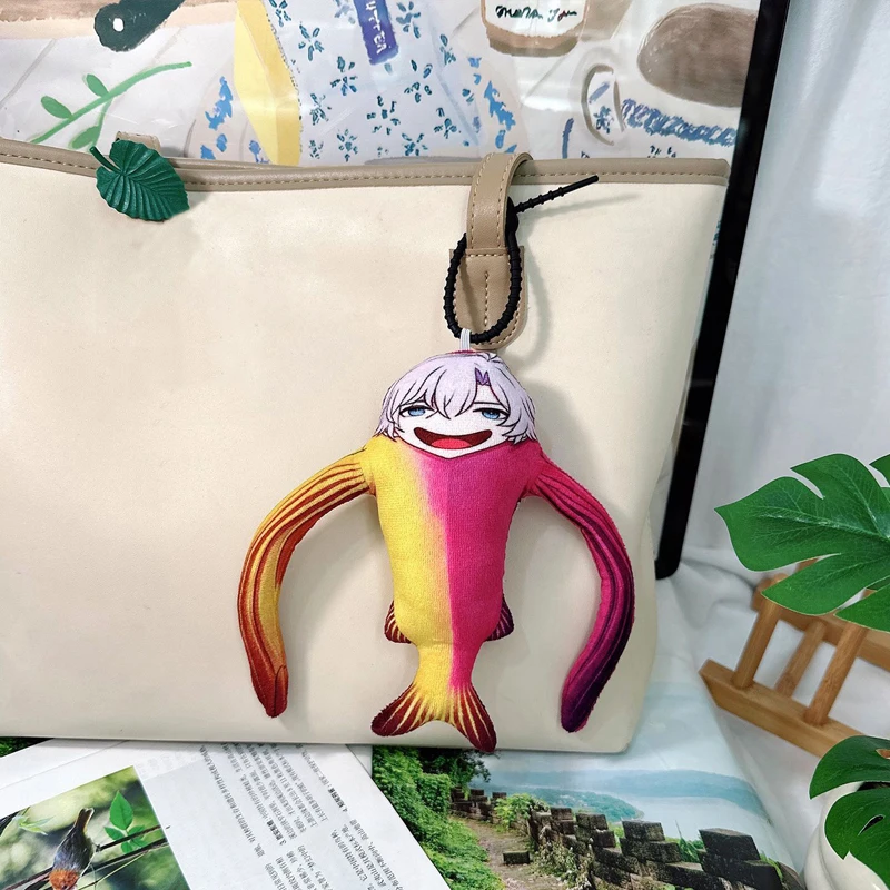 12cm Funny Fish Style Pressing Can Make Sound Cosplay Khaslana Phainon Honkai Star Rail Plush Toys Cute Anime Game Plushie Doll