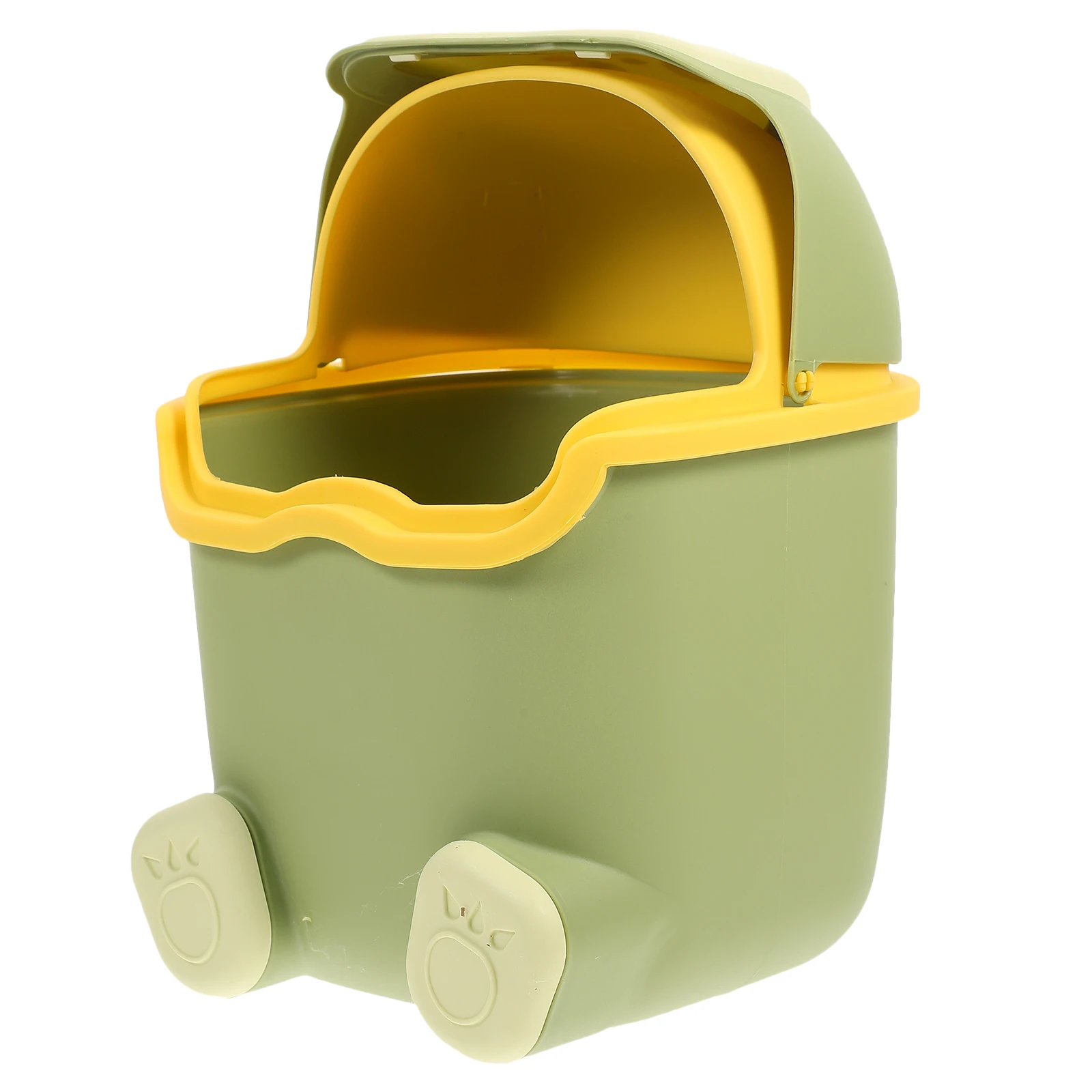 

Container Trash Can with Lid Office Garbage Cans Rubbish Bin Abs Simple Cute Small