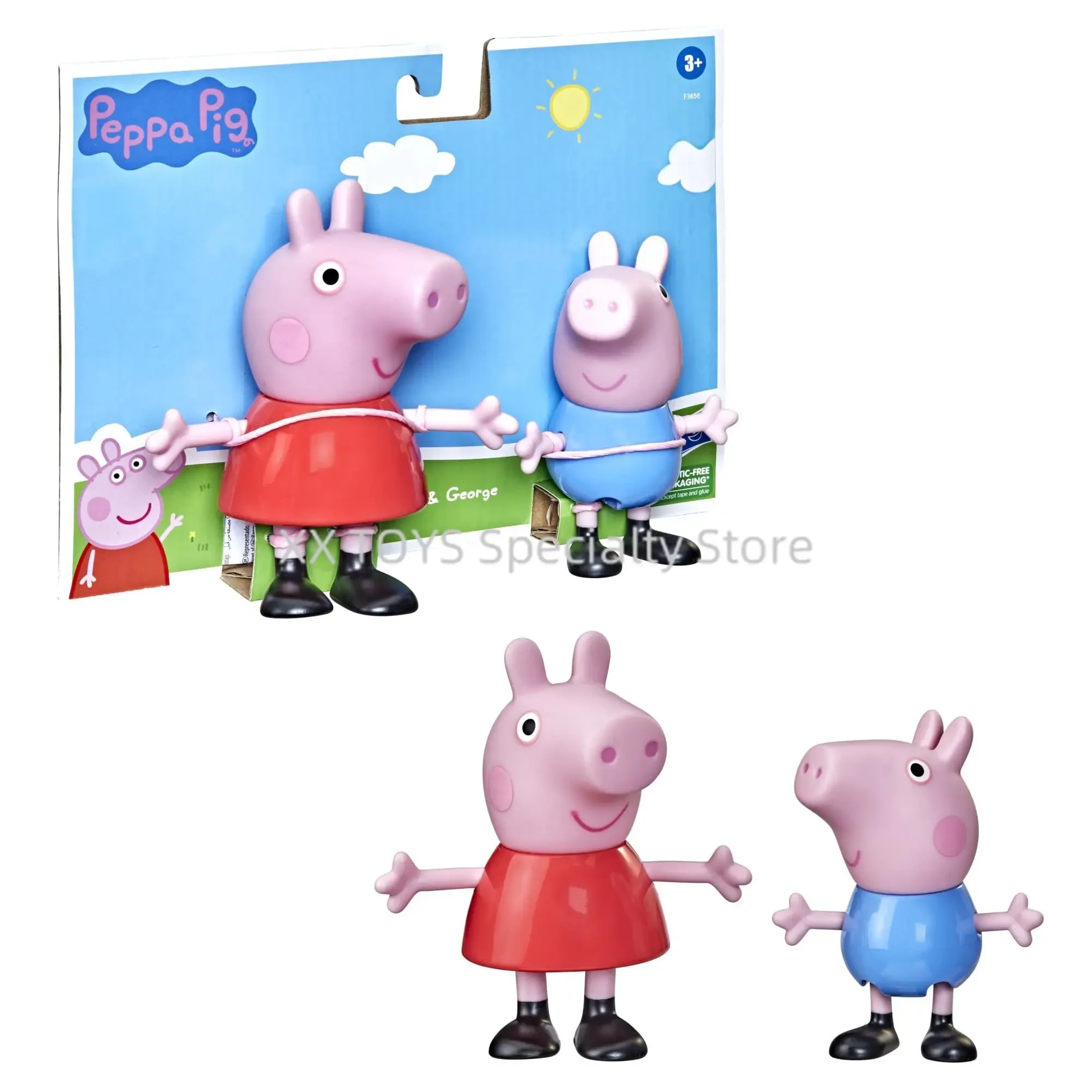 

Hasbro Peppa Pig Peppa and George Preschool Figure Set Toy Large-Scale George Pig and Peppa Pig Figures Children's Holiday Gifts