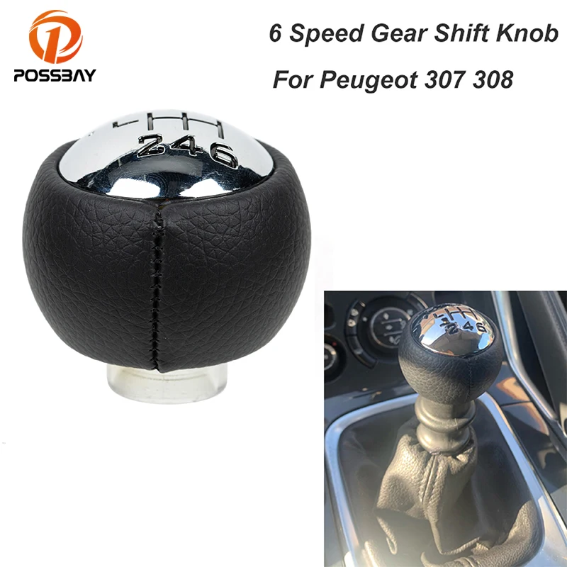 6 Speed Car Gear Shift Knob Head Automatic Replacement 2403 V2 for Peugeot 307 308 3008 407 5008 807 Citroen C3 C4 Picasso C8