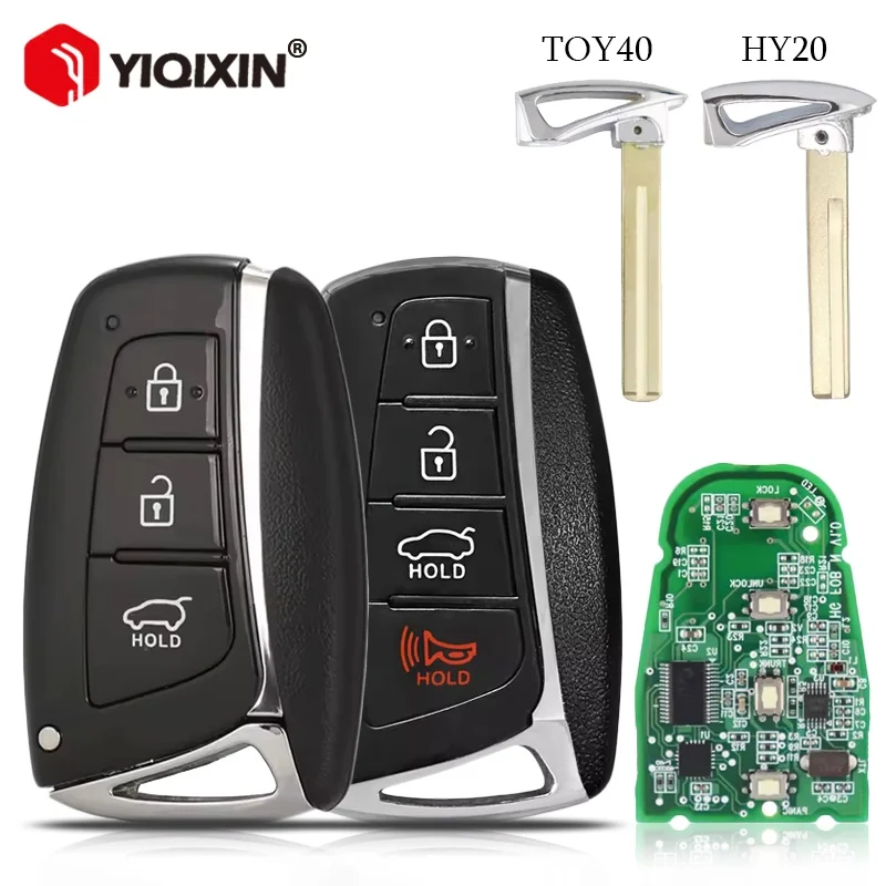 3/4 Button Smart Remote Key For Hyundai Santa Genesis Grandeur Equus Azera Sedan Fe 2018 95440-B8100 2W500 3V022 4Z220 ID46 Chip